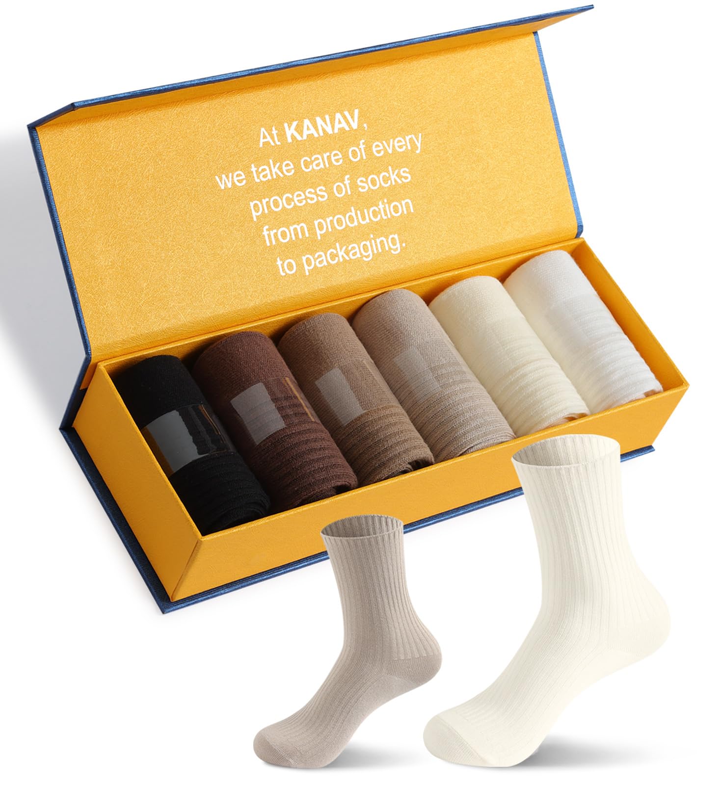 KANAV 6/12 Pairs Ankle Socks for Women Cute Cotton Crew Casual Dress Socks