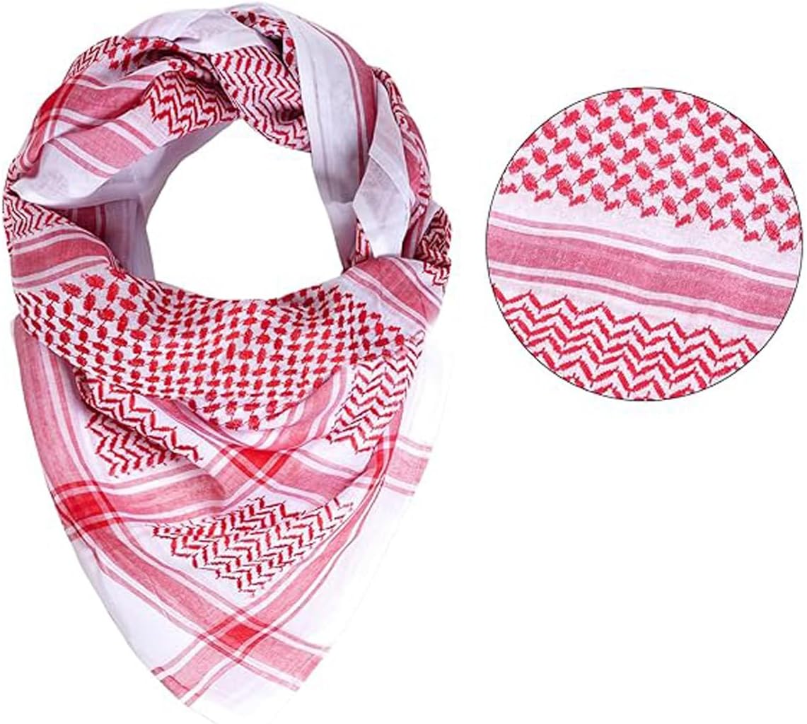 Arab Shemagh Tactical Desert Keffiyeh Head Scarf Arabic Turban Neck Headwear Wrap Arab Muslim Costume for Men