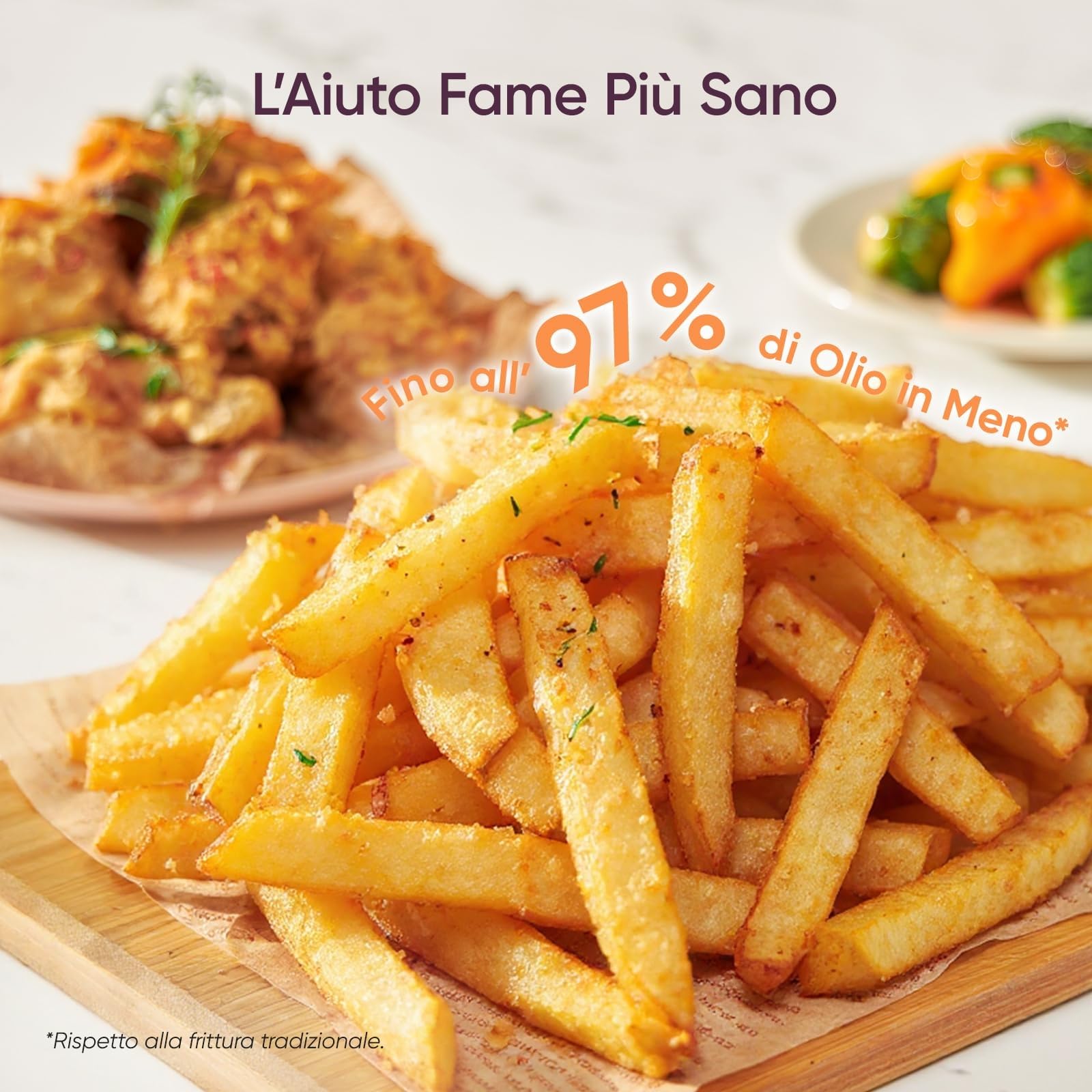 COSORI Friggitrice ad Aria 5,7 Litri, Air Fryer, 13 Funzioni, 97% Meno Olio, 67.5% di Risparmio Energetico, 75-205°C, 40 Ricette Italiane, Display Digitale, Lavabile in Lavastoviglie, CP158 Nero 1700W