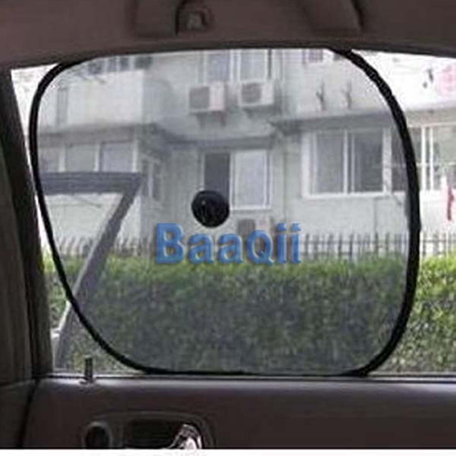 2 x Car Side Rear Window Sunshade Sun Shade Visor Shield Cover Screen Black Mesh