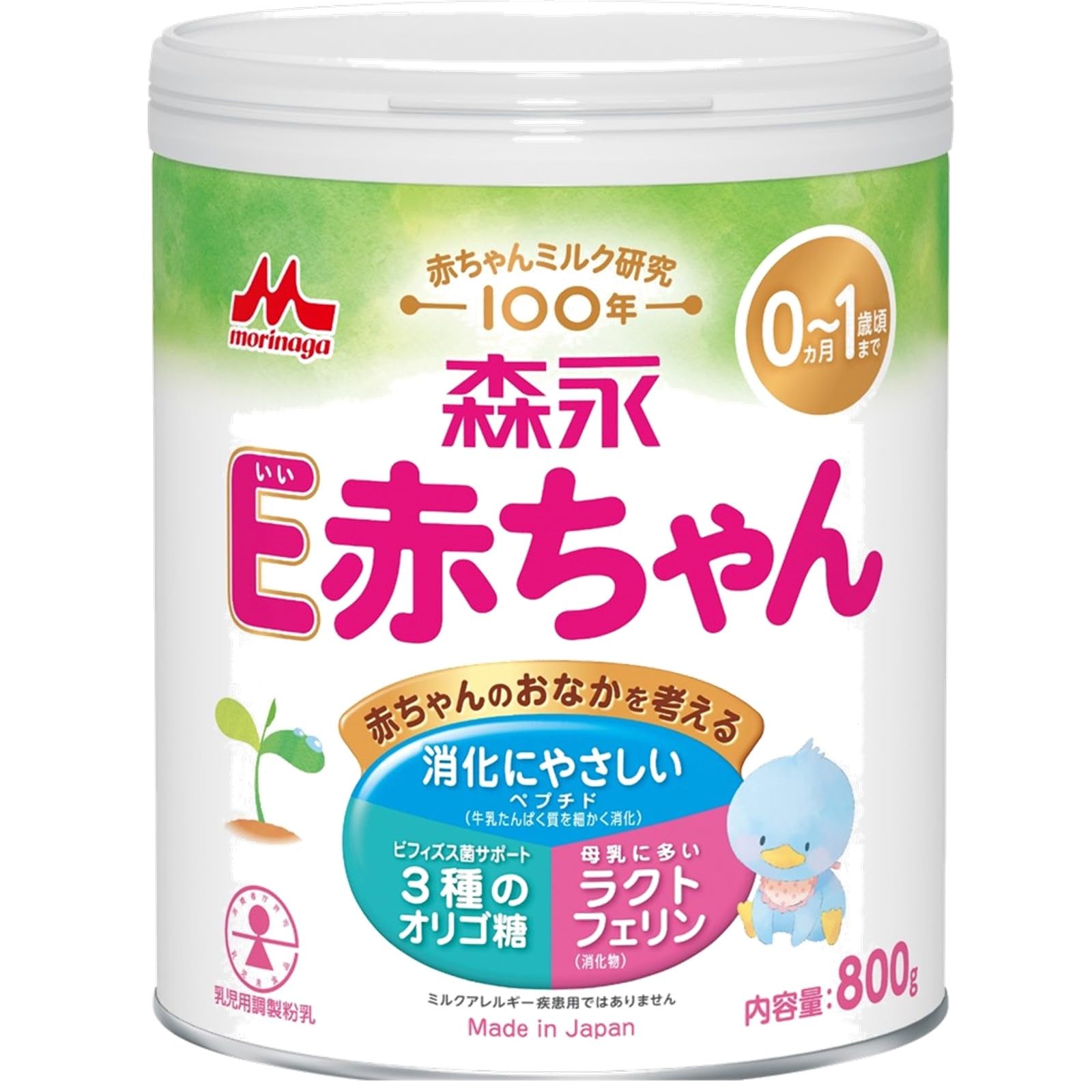 Amazon.co.jp: 森永E赤ちゃん 大缶 800g [0ヶ月~1歳 新生児 粉ミルク  