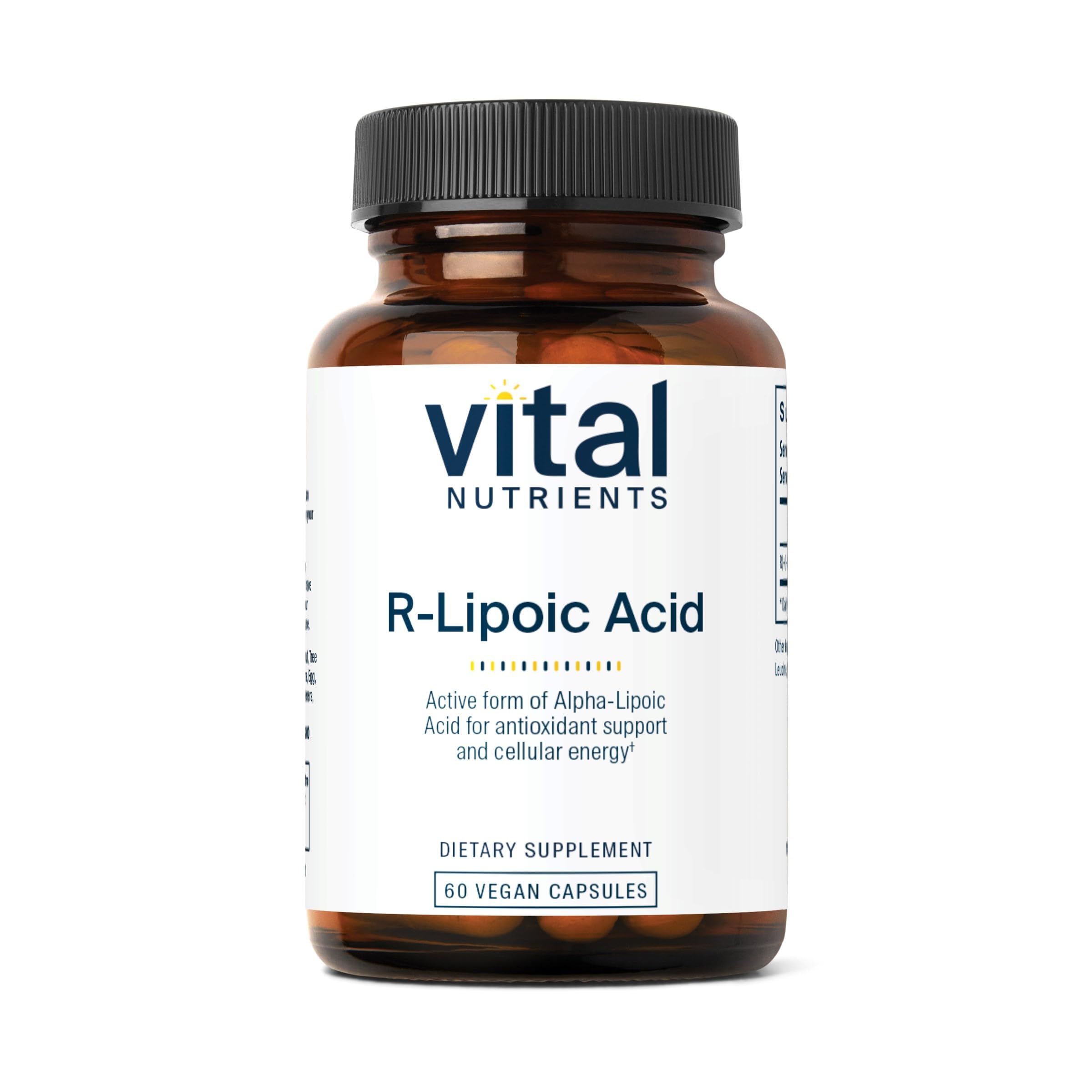 R-Lipoic Acid | Active Alpha-Lipoic Acid Antioxidant | ALA Supplement for Healthy Metabolism and Energy | Gluten, Dairy, Soy Free | Non-GMO | 60 Capsules