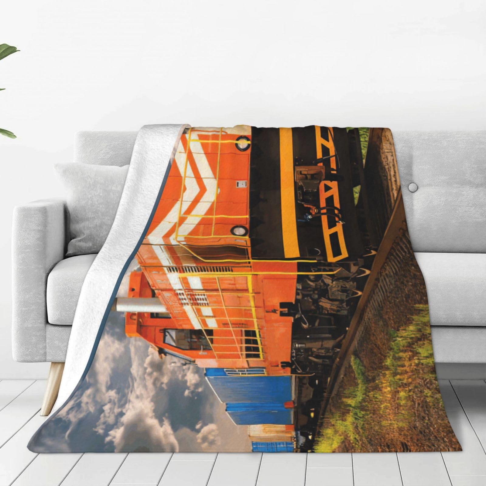 Couverture polaire train pour partager des moments complices et chaleureux en famille
