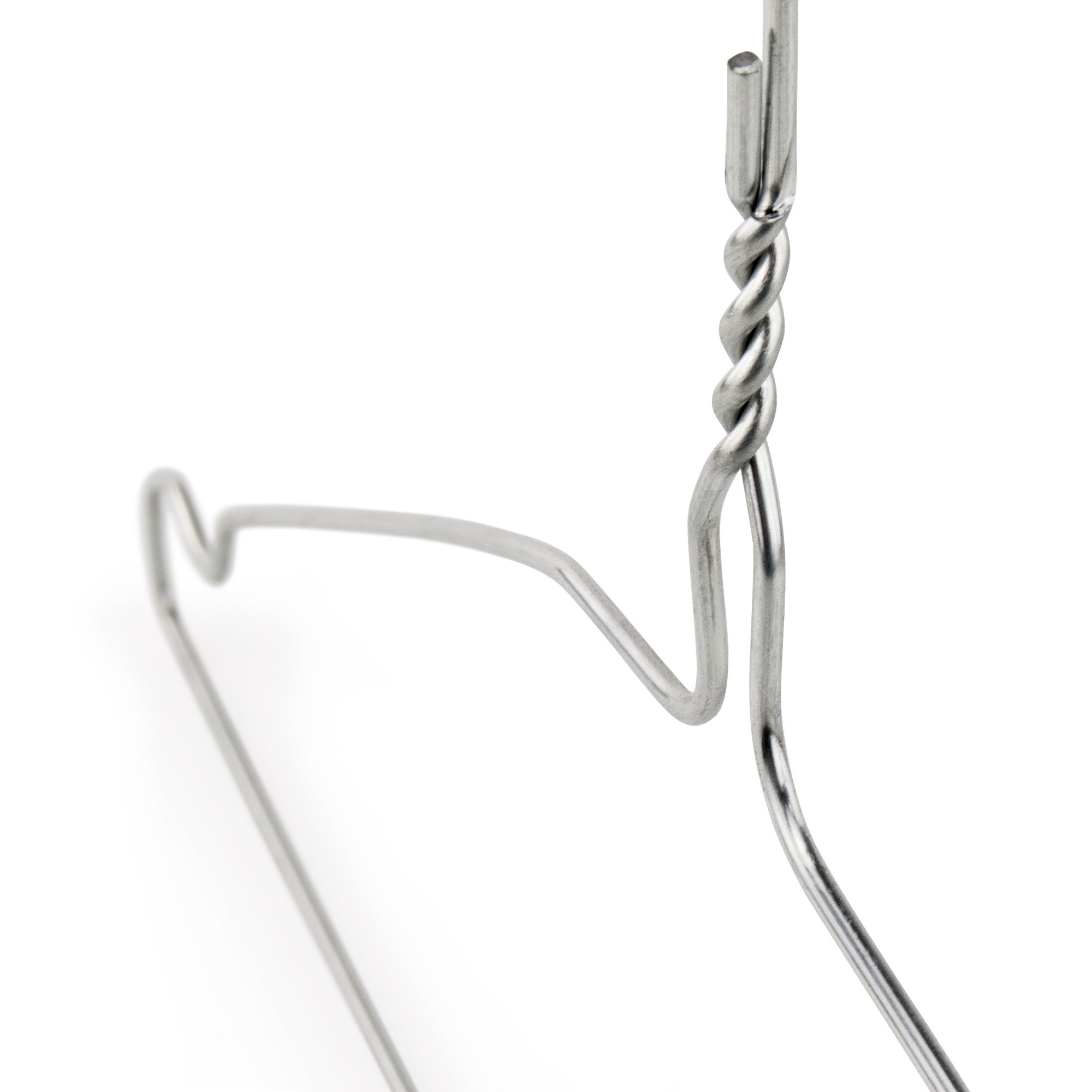 Lot de 500 cintres en métal galvanisé et argenté, crantés Hangerworld de 41 cm