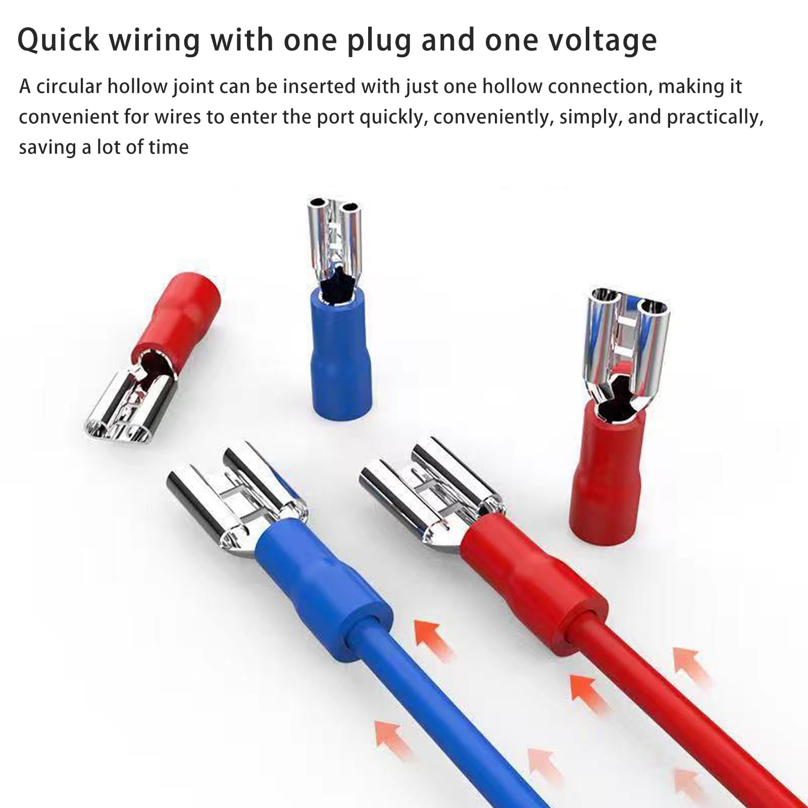 100 X Connettore Rapido Ruba Corrente 0.5-1.5 Mmq Rosso - Foto 4