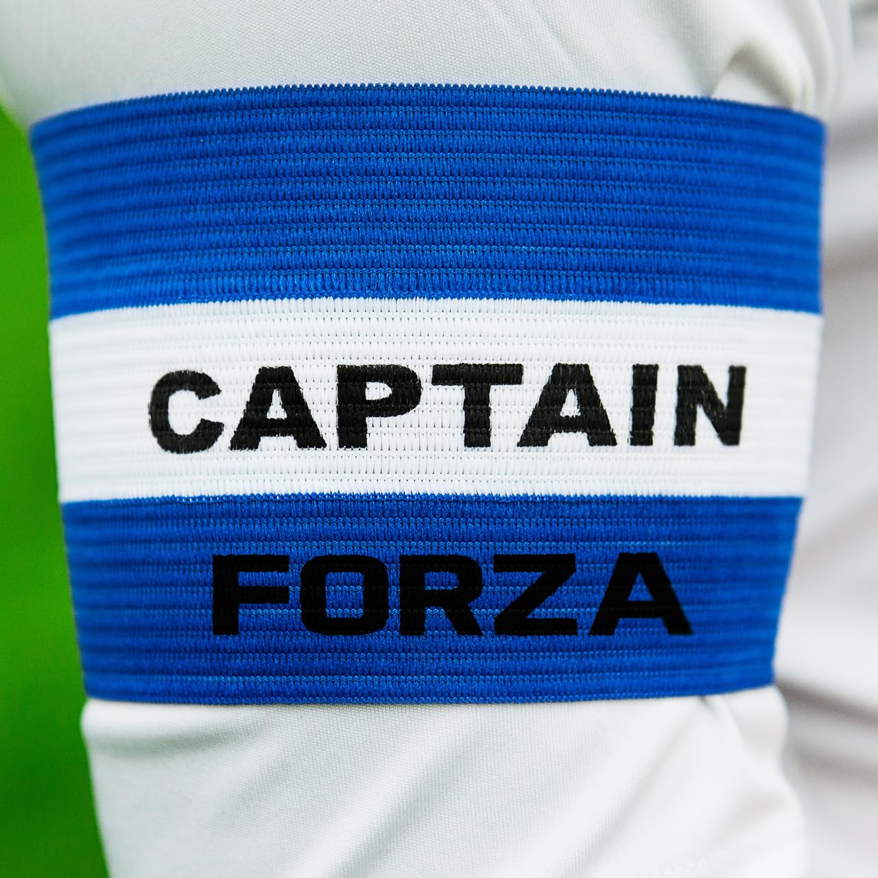 FORZA Captains Armbands – Adult & Junior Elastic Sport Arm Band for Football, Rugby & More [7 Colour Options] (Blue, Senior) — image 1