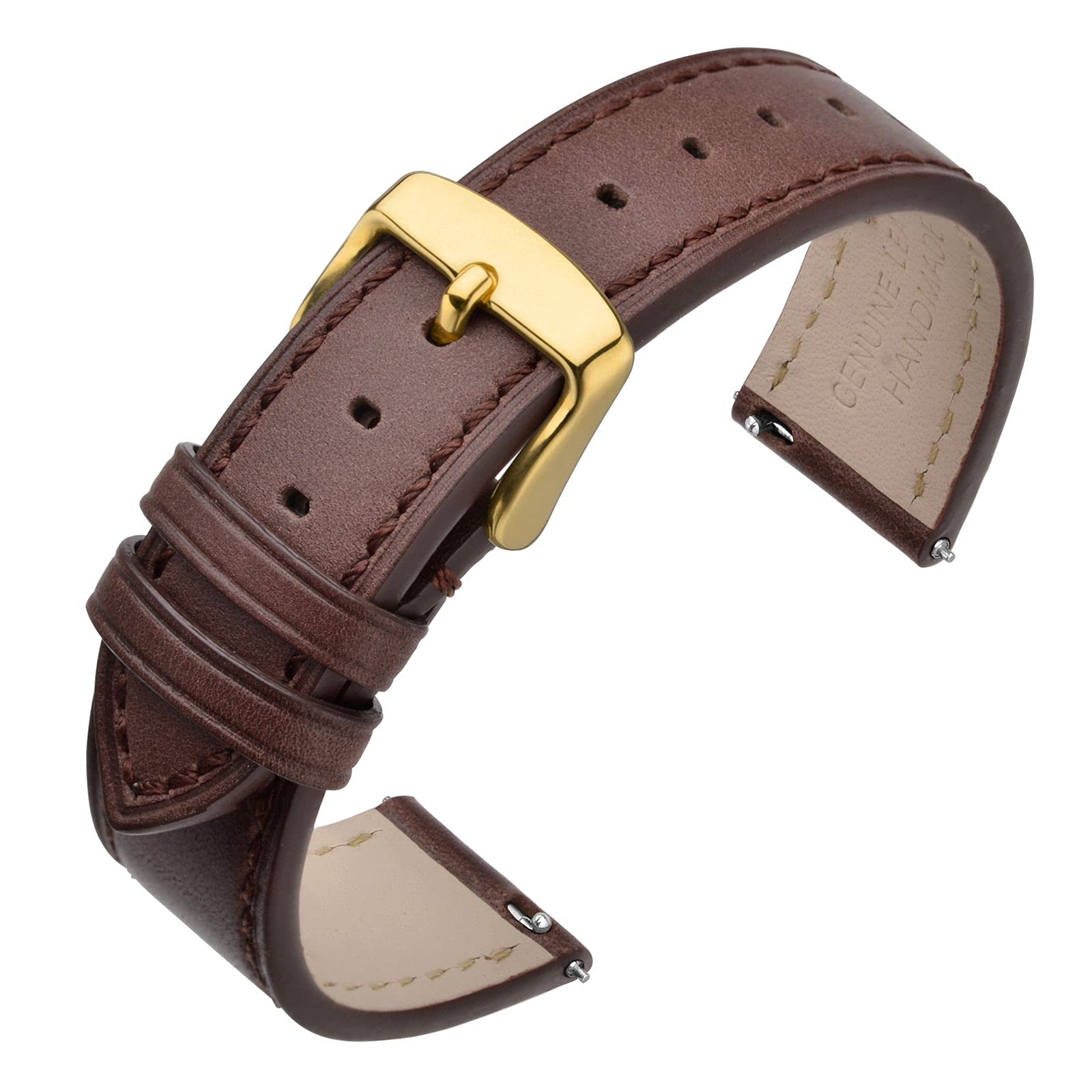 ANNEFITWatch Band 16mm 17mm 18mm 19mm 20mm 21mm 22mm - Classic Oil Wax Leather Quick Release Watch Strap for Men Women