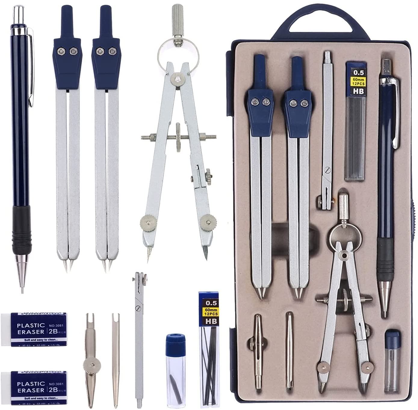 Utoolmart Boussole De Précision Avec Recharges De Plomb - Compas