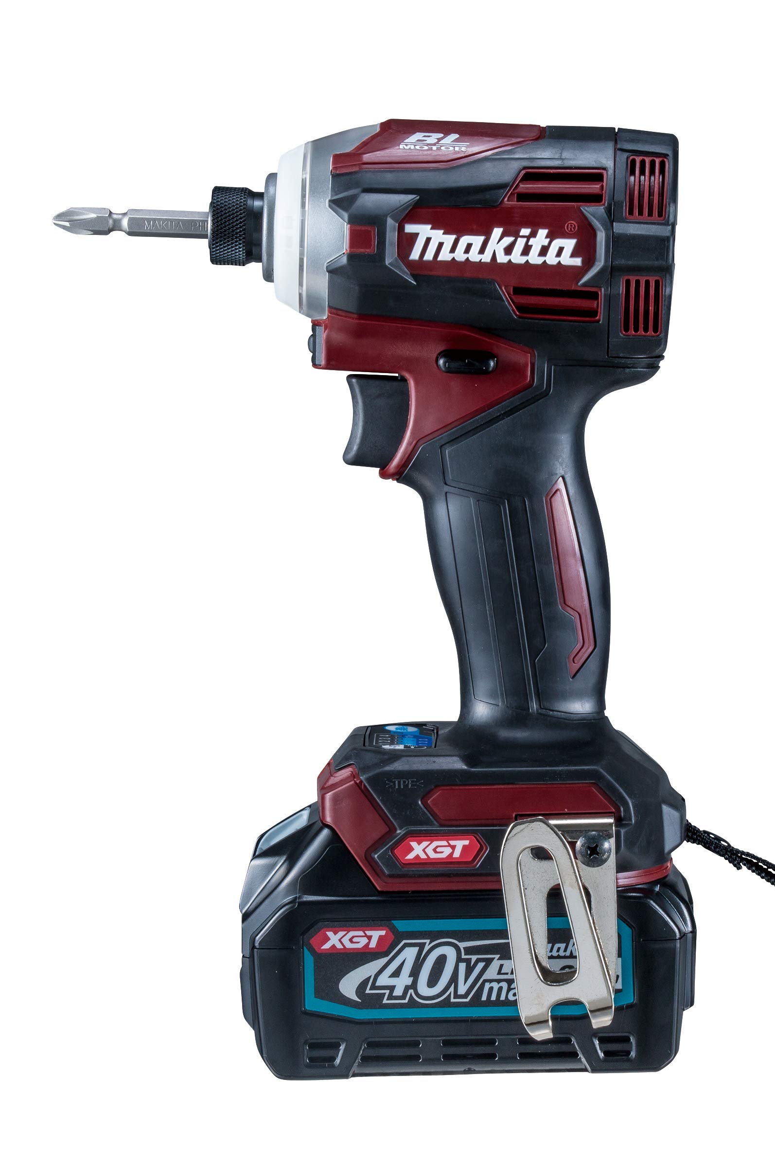 Amazon | マキタ インパクトドライバ40VmaxTD001赤 トルク220Nm 2.5Ah  