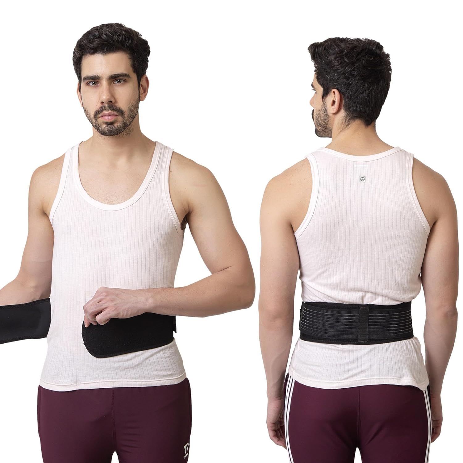 ZEDAN Adjustable Sacroiliac Hip Waist Compression Belt | Lower Back Support Hip Brace | Anti-Slip Sciatica Pain Relief Belt | For Pelvis, Lumbar, Nerve, Leg, Joint | For Men & Women - Black