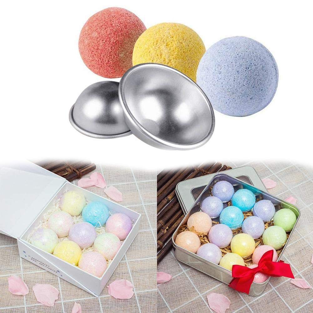 Stampi Per Bombe Da Bagno In Lega Di Alluminio (Forma A Palla/Conchiglia/Cuore) - Fai Da Te Cosmetici E Cioccolato