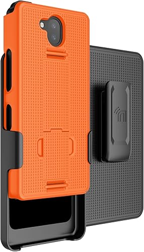 Nakedcellphone - Funda con clip para Sonim XP10 5G funda rígida delgada para teléfono con soporte y rotacióntrinquete Combo de funda de cadera para
