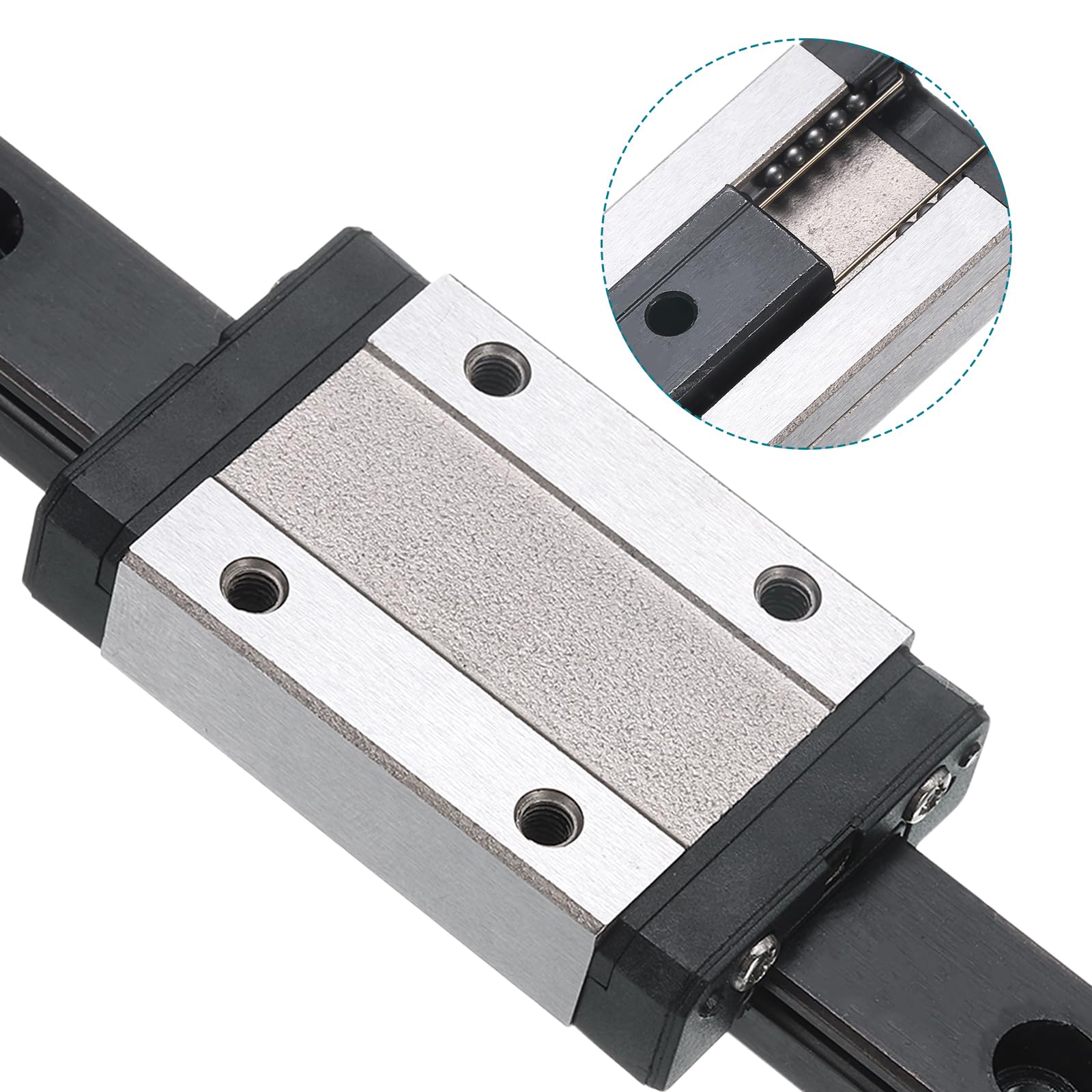QUARKZMAN MGN12 Guida Lineare 400mm Con MGN12H Blocco Di Scorrimento Cuscinetto Acciaio E Plastica Mini Guida Lineare MGN12 Per Stampanti 3D Fai Da Te E Macchine CNC