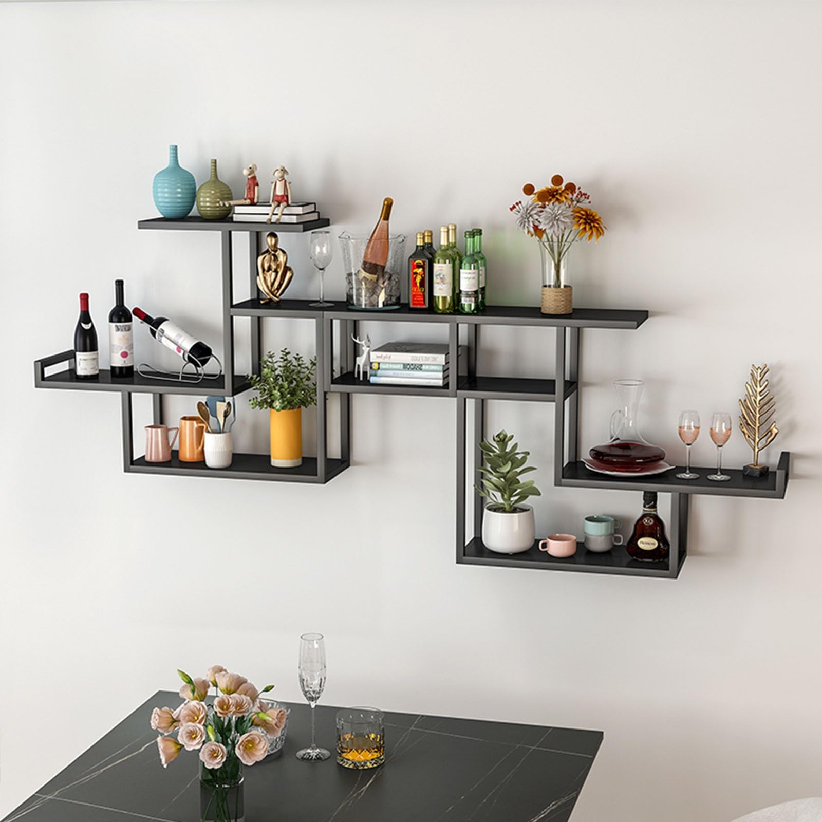 Étagères flottantes pour salon et bar moderne pour vos bouteilles d'alcool