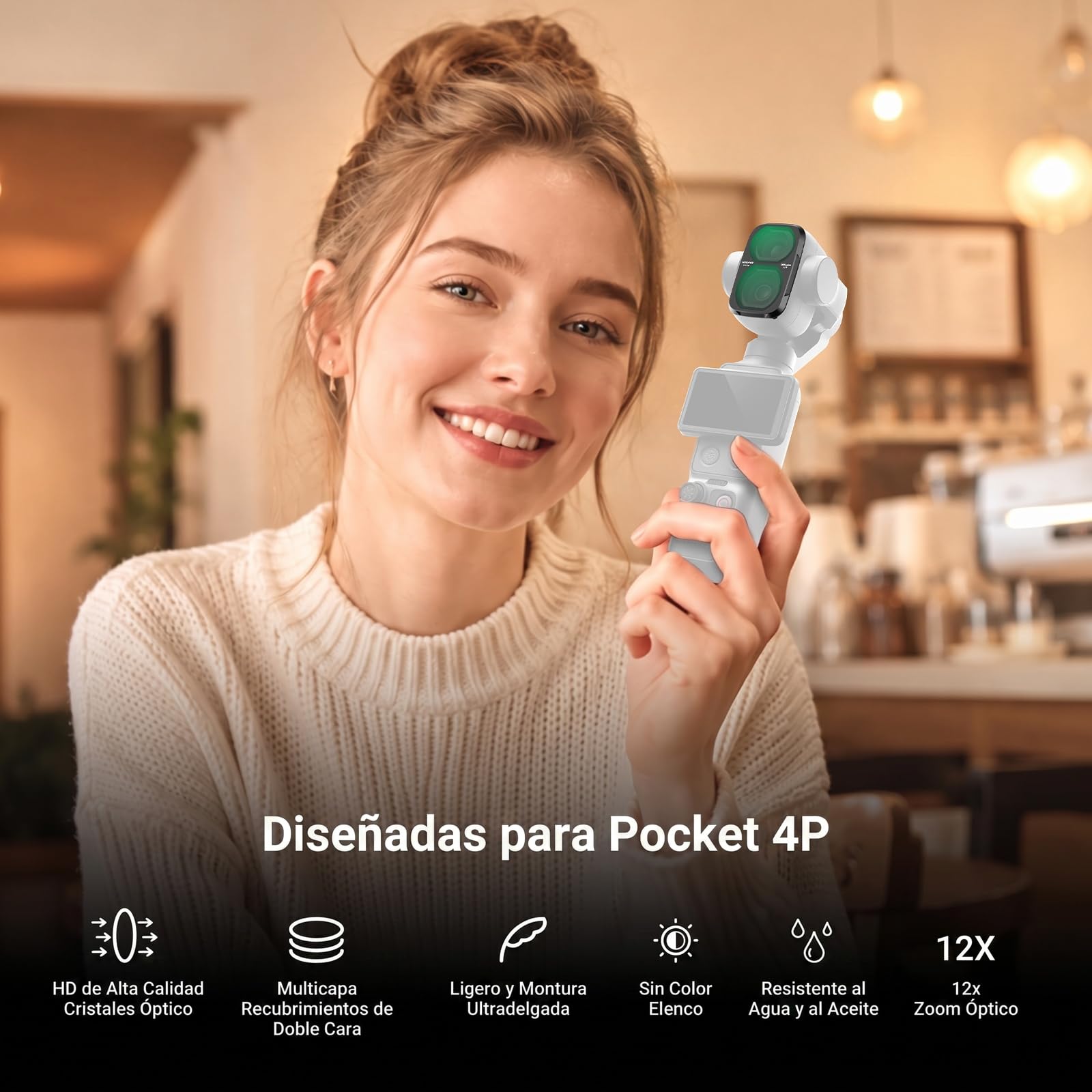 NEEWER Clarity+ ND/CPL/Efecto Filtro Compatible con dji Osmo Pocket 4P