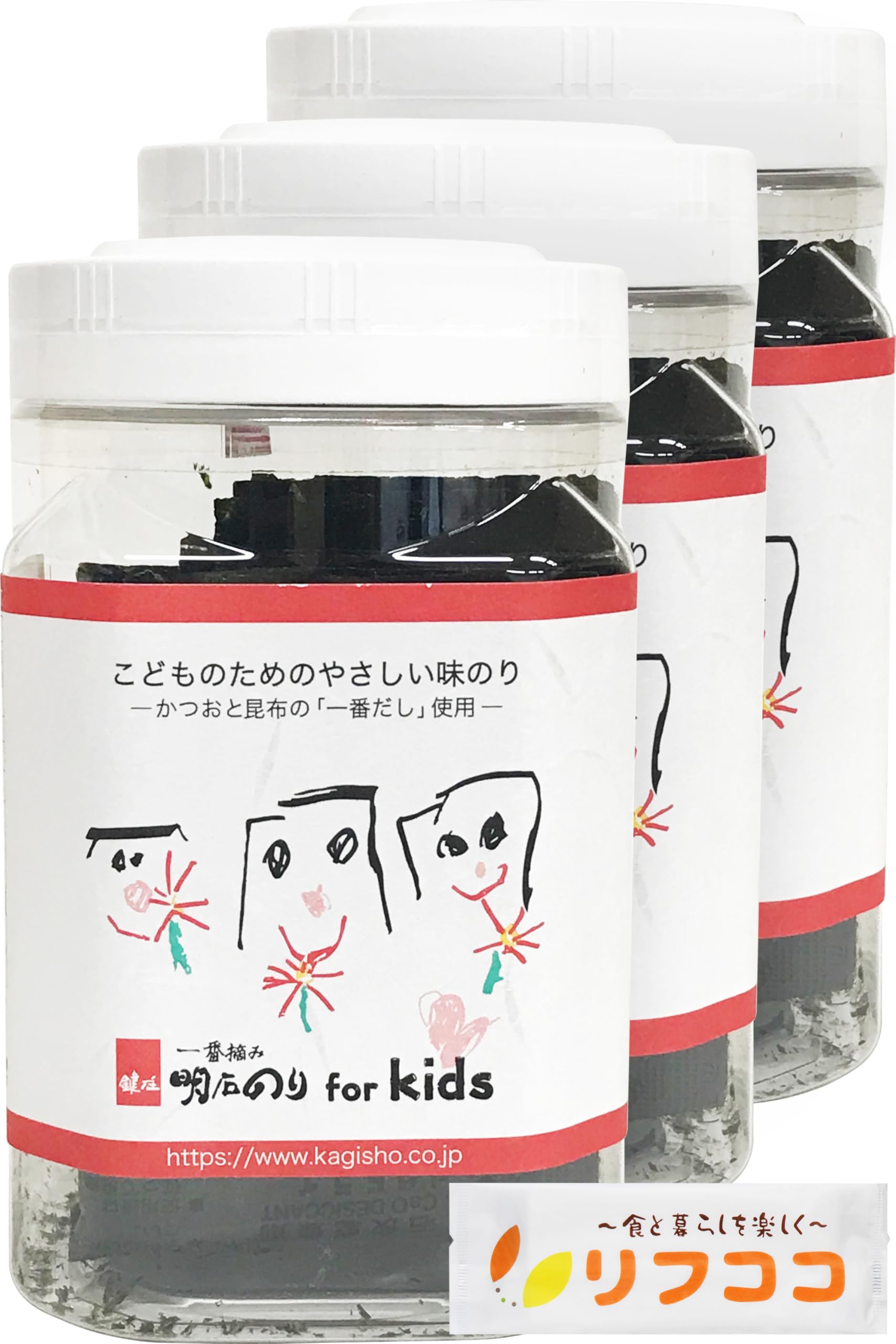 Amazon.co.jp: 鍵庄 一番摘み 明石のり For kids 板海苔（8切48枚入 