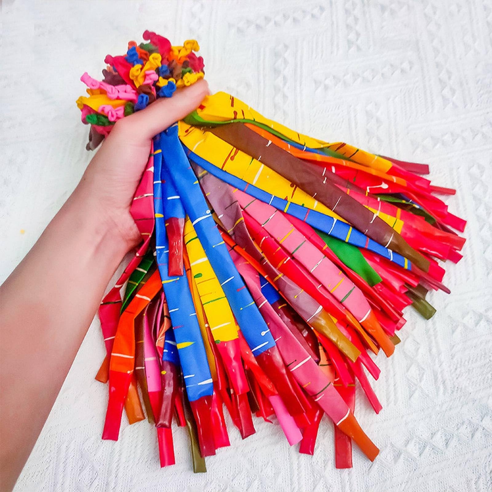 Raketenballons, 100 Stück, verschiedene Farben, fliegende Pfeif-Partytütenfüller für Kinder, strapazierfähiges Latex, perfekt für Partys und lustige Aktivitäten