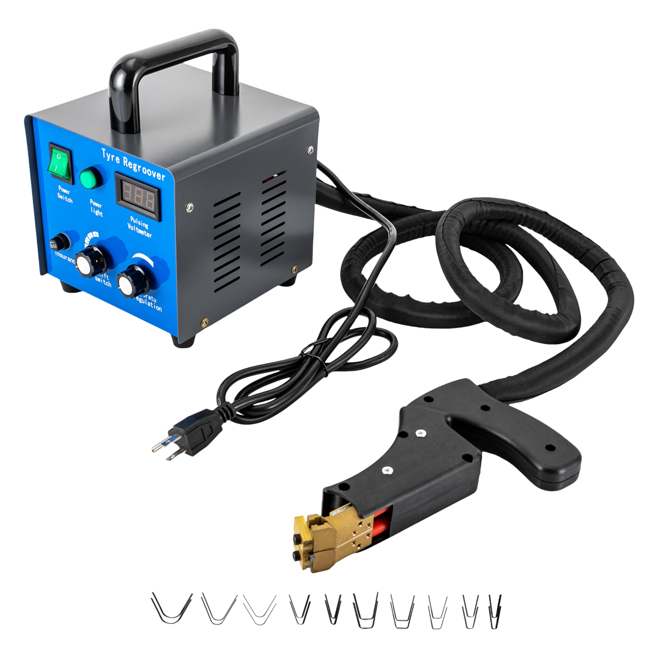 Poggyyi Tire Groover Machine 110V 450W Tire Grooving Tool Iron Tire Groover Cutter, Professional Tire Groover Heated Machine Tire Siping Tool kit with