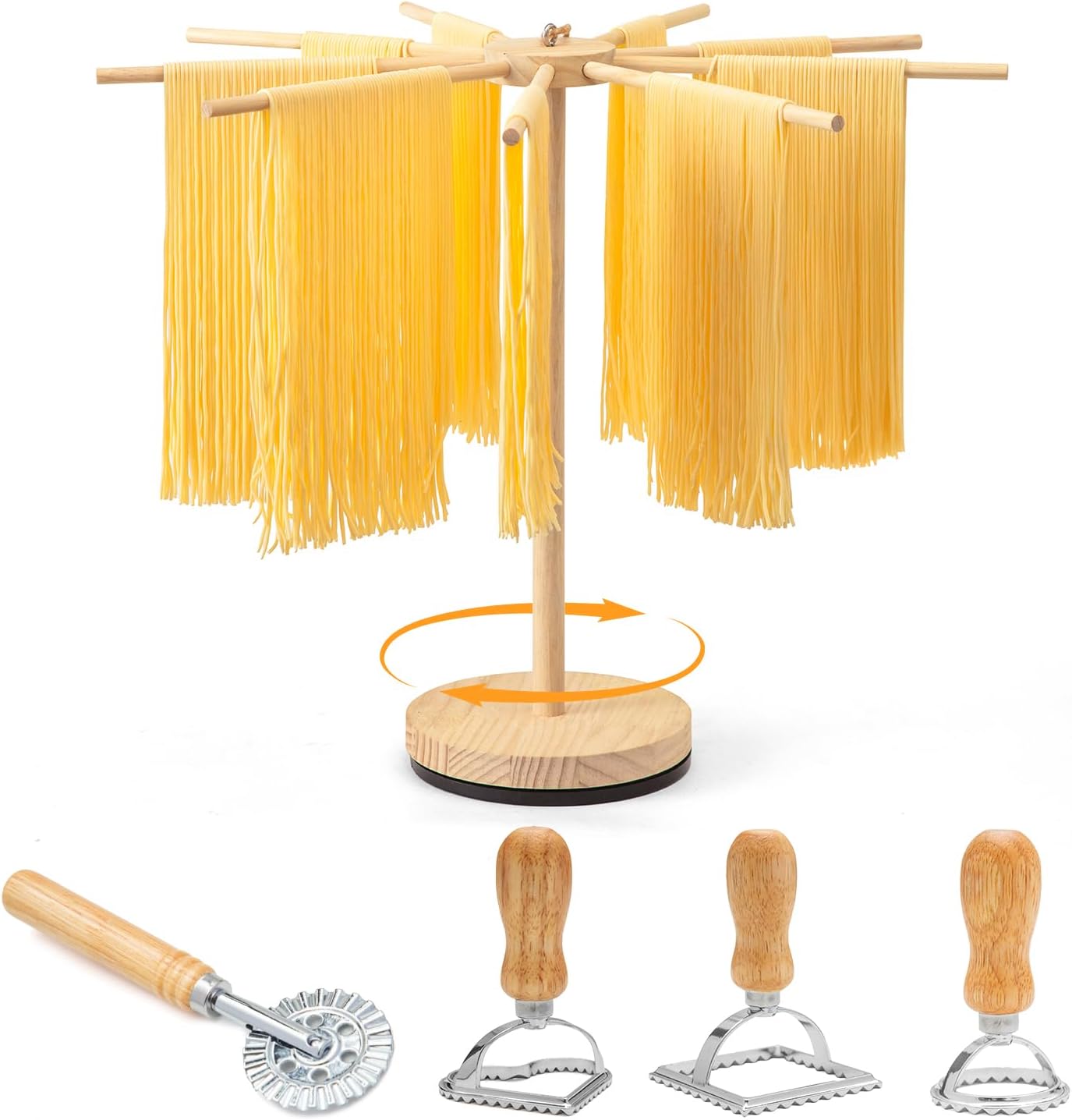 Amazon.com: Rotary Pasta Drying Rack, Collapsible Pasta Drying Rack ...