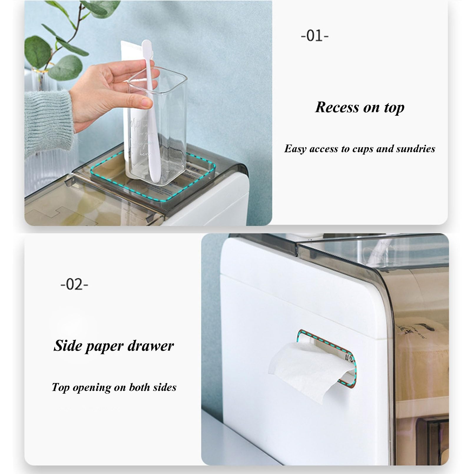 Armadietto da bagno sottile con porta carta igienica, 3 ripiani, per asciugamani e oggetti quotidiani, autoportante, salvaspazio, per uso domestico
