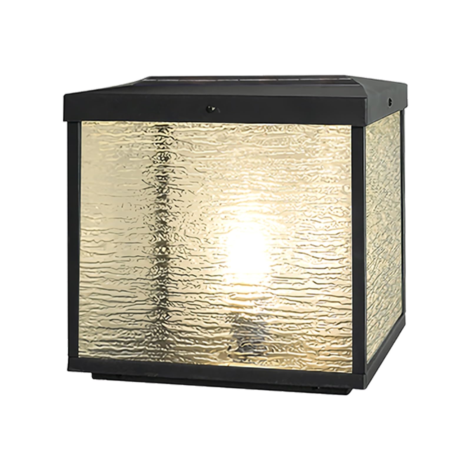 Lampes solaires pour poteaux - Lampes solaires pour terrasse avec télécommande, lampes solaires pour jardin, clôture, jardin, terrasse, couleur unique, 50 x 50 x 35 cm / 19,7 x 19 cm