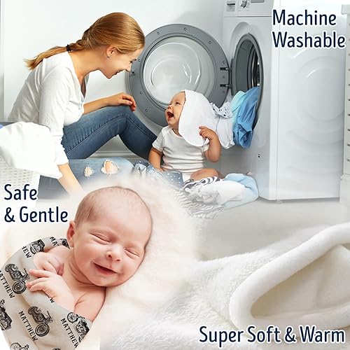 Miniatura 3 de Mantas de bebé personalizadas para niños, manta de motocicleta de bebé, mantas de bebé personalizadas, manta de bebé personalizada, manta de