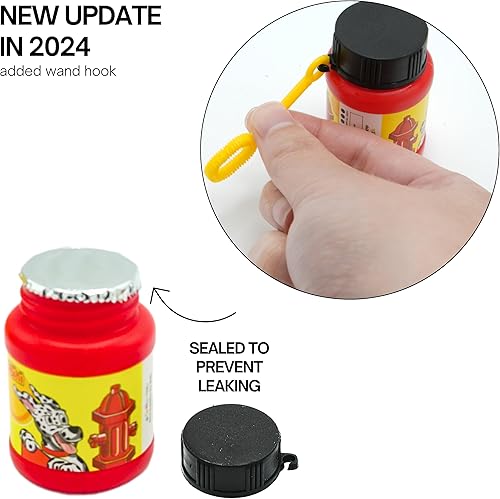 Miniatura 3 de 4E's Novelty Mini botellas de burbujas a granel para bombero, recuerdos de perro de pata  suministros de fiesta de bomberos, rellenos de bolsas de