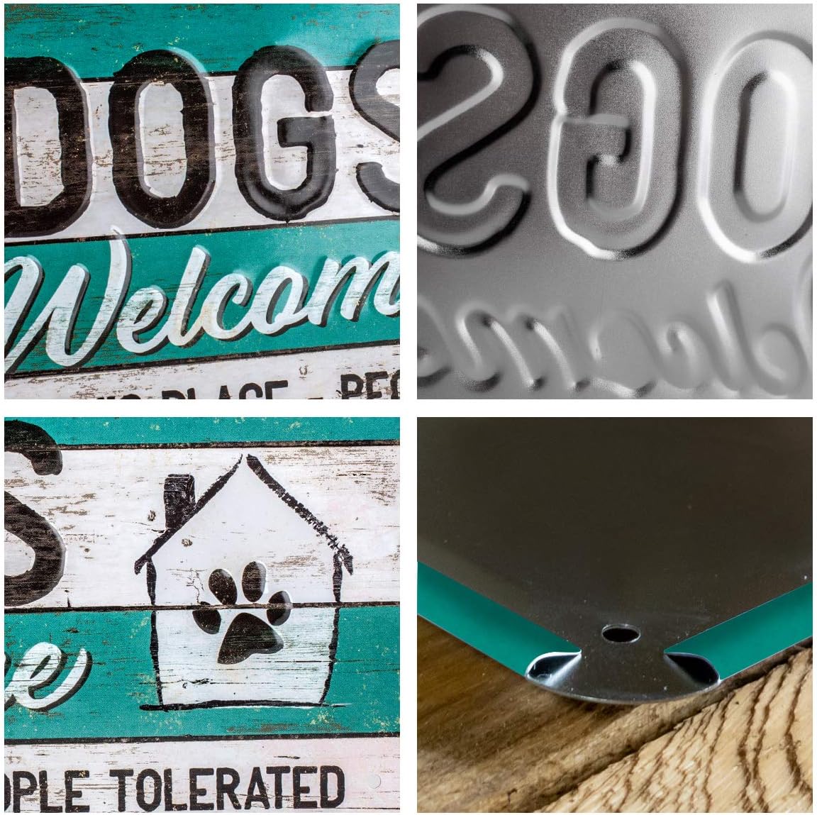 Nostalgic-Art Retro Hanging Sign Dogs Welcome - Gift Idea for pet owners Metal Plaque, Vintage design for decoration 10 x 20 cm - Image 4