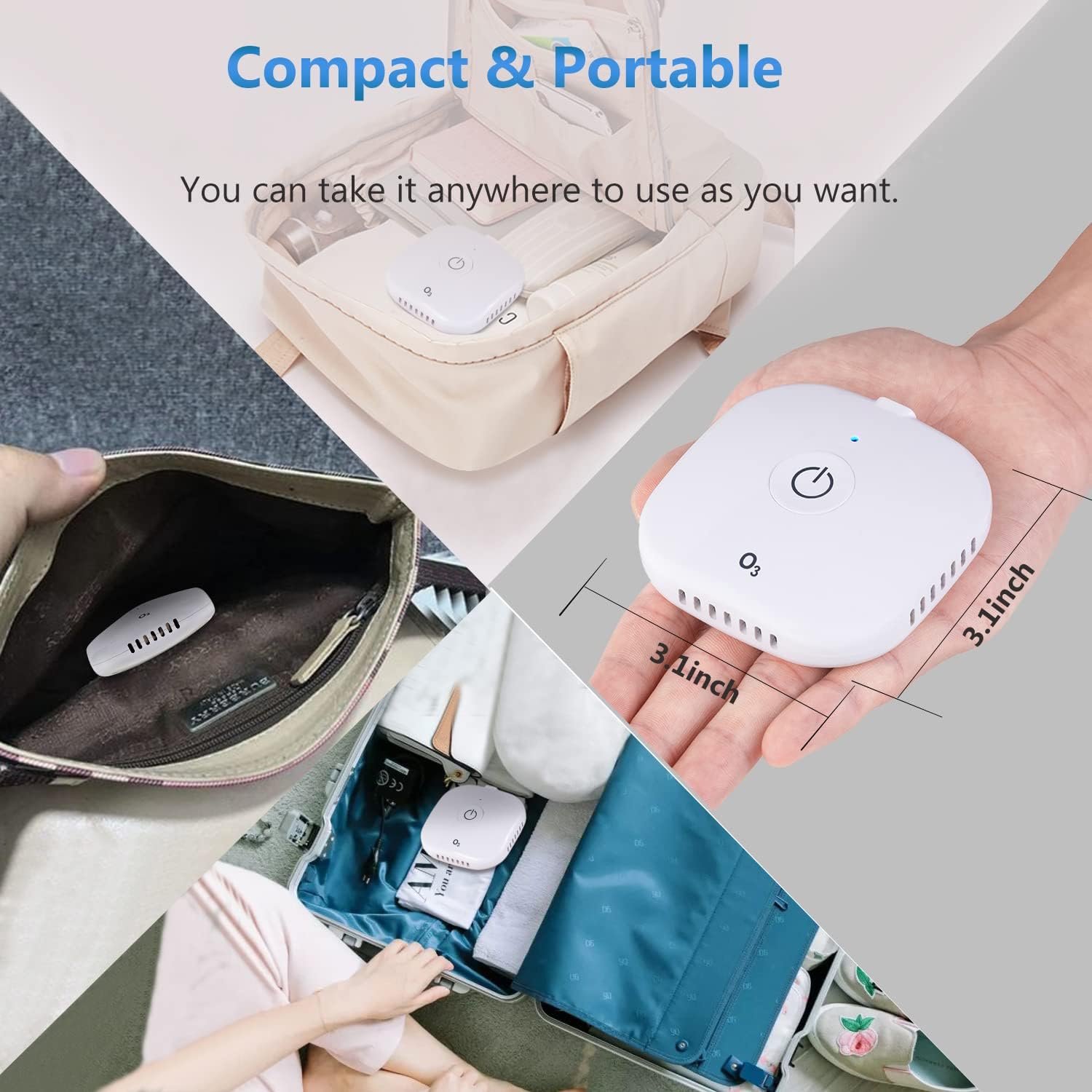 Portable Cleaning Kit Machine with Large Household Cleaning Bag | Multi-Function Cleaner Machine for Travel | One-Step Starts | Easy, Efficient, Compatible