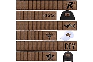 60 Pack Leather Iron On Patches For Hats