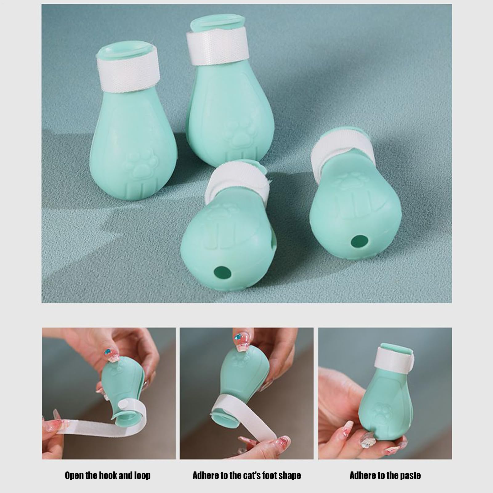 Bozal de Burbujas para Gato, Bola de Cabeza de Gato para Aseo con Botas, Accesorios antiarañazos para Mascotas, para baño, Lavado, Recorte, visitas veterinarias, Viajes