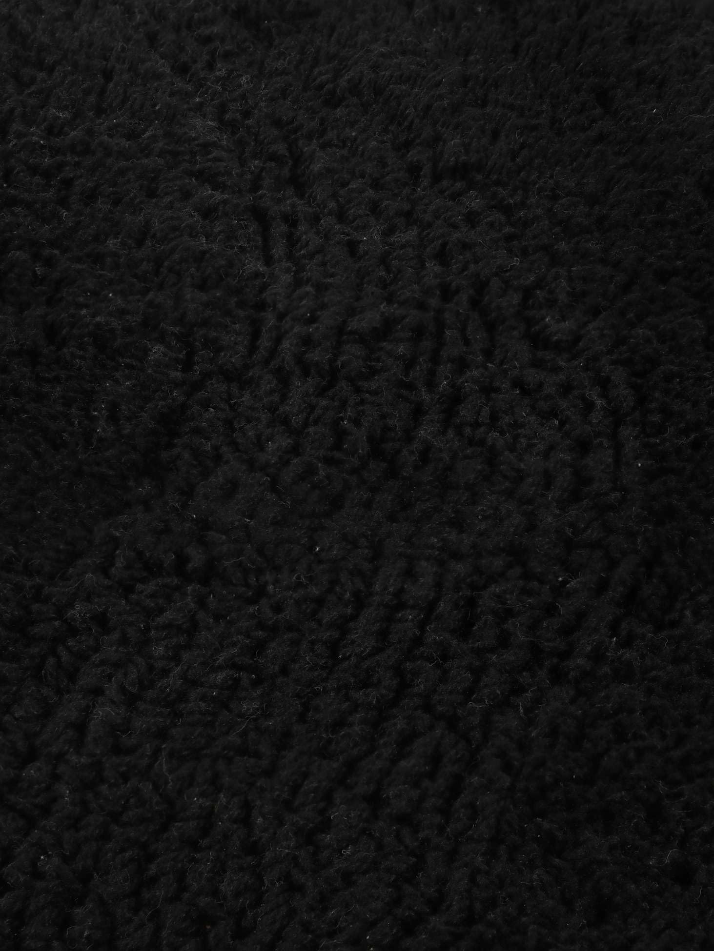 RugVista Breeze, Alfombrilla de baño, Modernas, Ø 70 cm, Redondo, Pelo Corto, Lavado a máquina, Negro