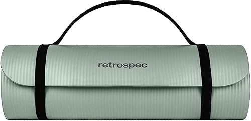 Miniatura 3 de Retrospec Solana - Esterilla de yoga de 12 pulgada de grosor con correa de nailon para hombres y mujeres, tapete de ejercicio antideslizante para