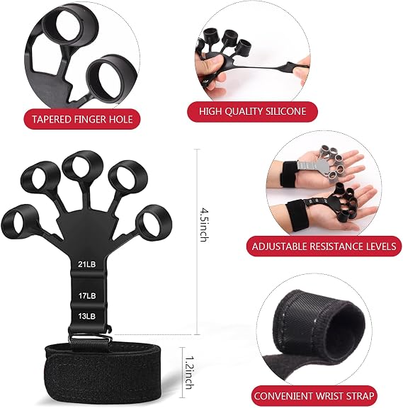 13 PCS Grip Strength Trainer Kit,Forearm and Hand Gripper Strengthener