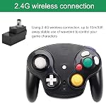 TOOPONE Wireless Gamecube Controllers, Gamecube Wavebird Wireless wii Controller Remote Gamepad Joystick for Nintendo Gamecube Console, Compatible with Wii (Black and White)