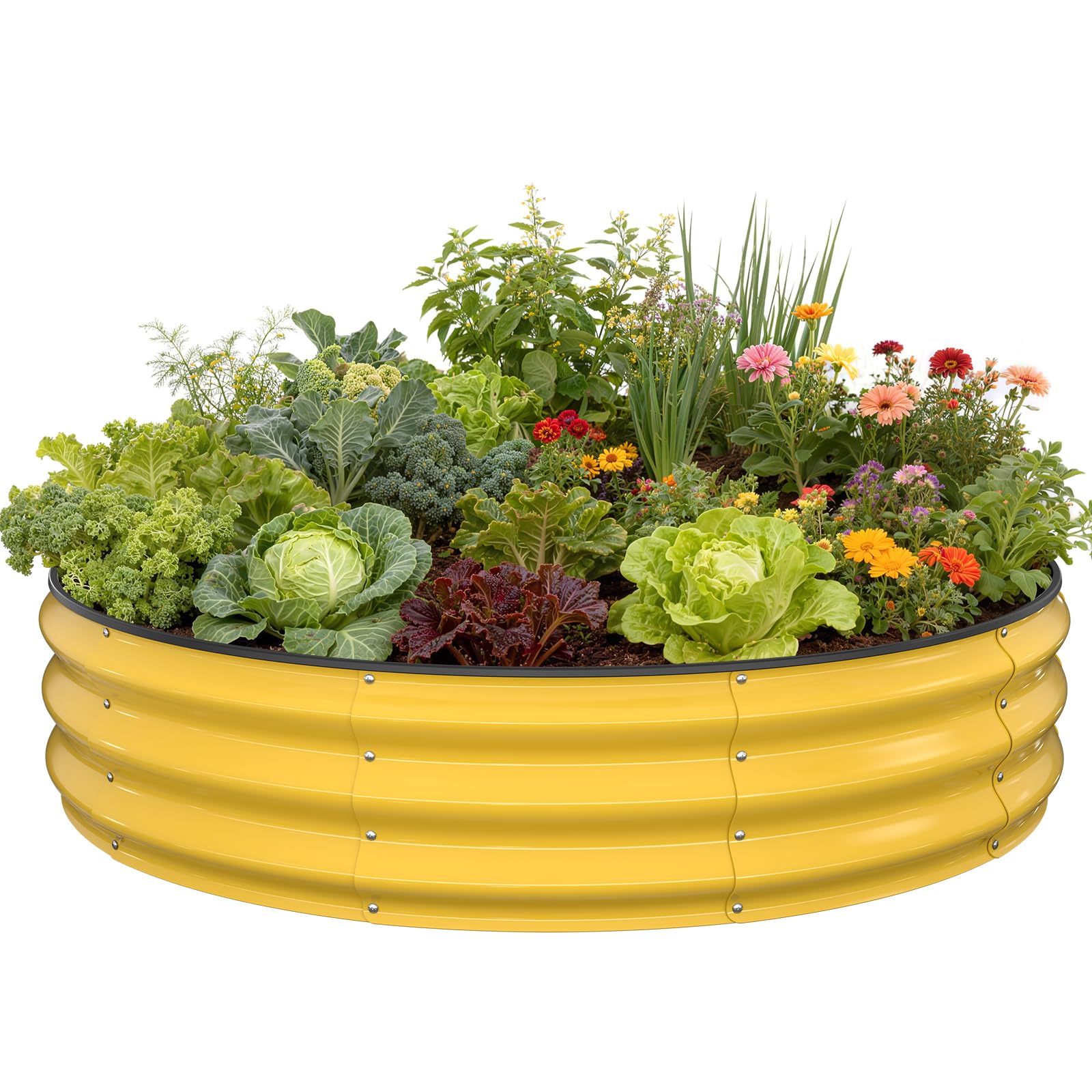 Pattiumo Galvanized Raised Garden Bed 4x4x1 FT