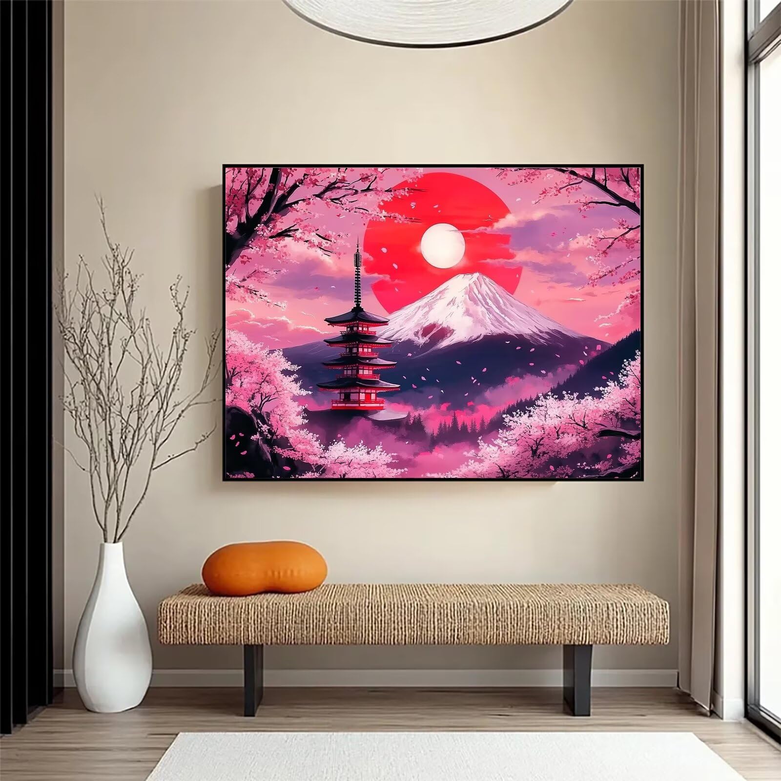 Diamond Painting Berg Fuji, 5D Diamond Painting Erwachsene 70x90cm qw1-577
