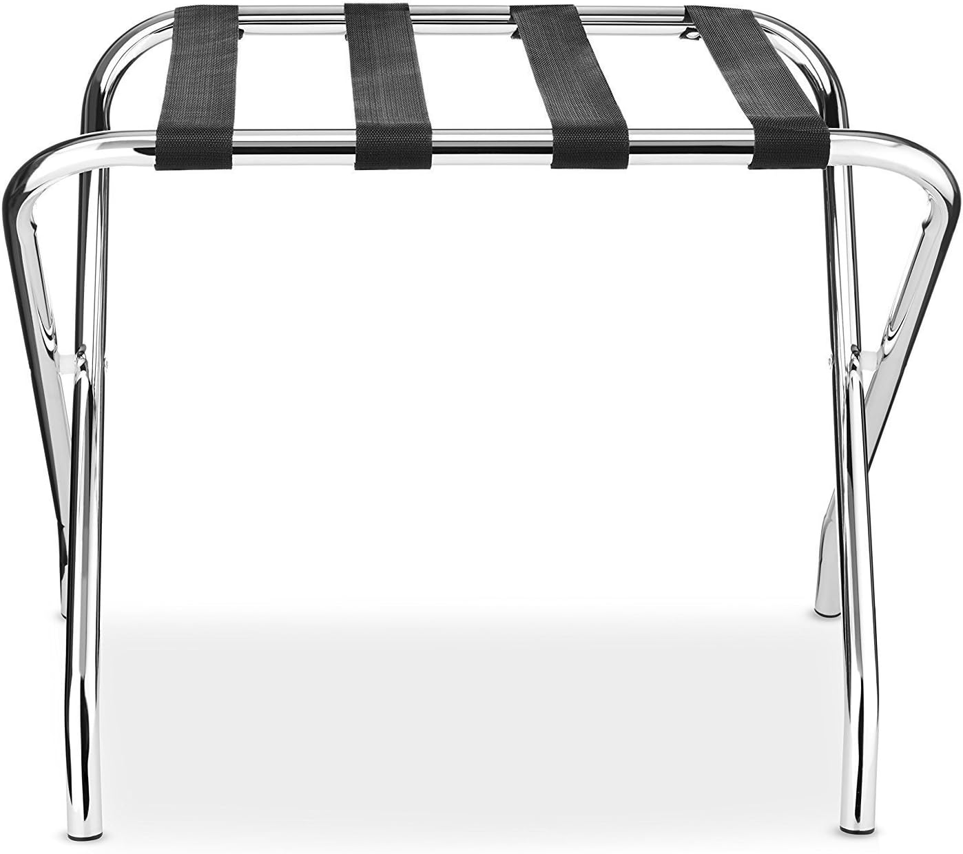 2 Pack-Folding Chrome Stainless Steel Luggage Rack Without Back