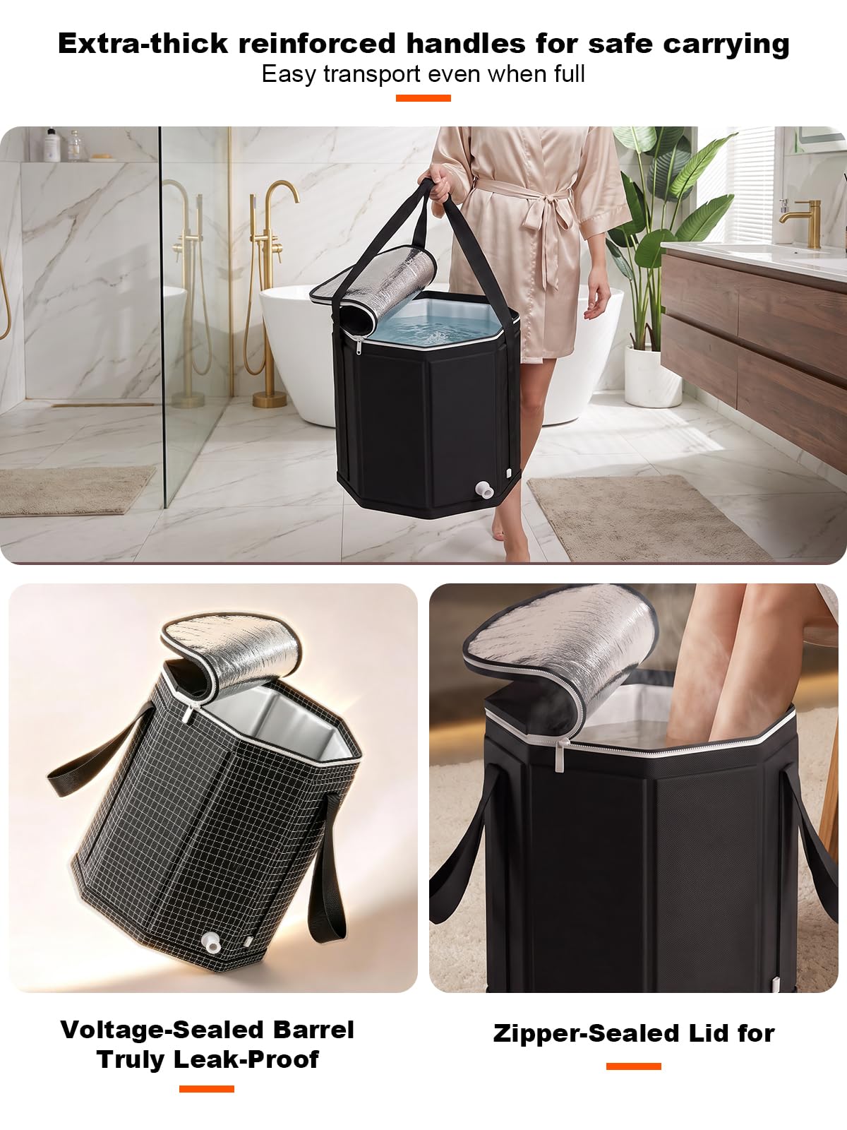 Bassin de bain de pieds portable pliable pour le camping et le lavage en plein air