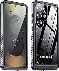 MOZOTER Capa projetada para Samsung Galaxy S26 Ultra, à prova d'água, militar à prova de choque, com protetor de tela e lente integrado, proteção subaquática IP68 para S26 Ultra 6,9 polegadas, preta