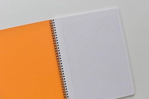 Miniatura 2 de Rhodia Cuaderno Orange Graph de 8.25 x 11.75 pulgadas, doble espiral, paquete de 5