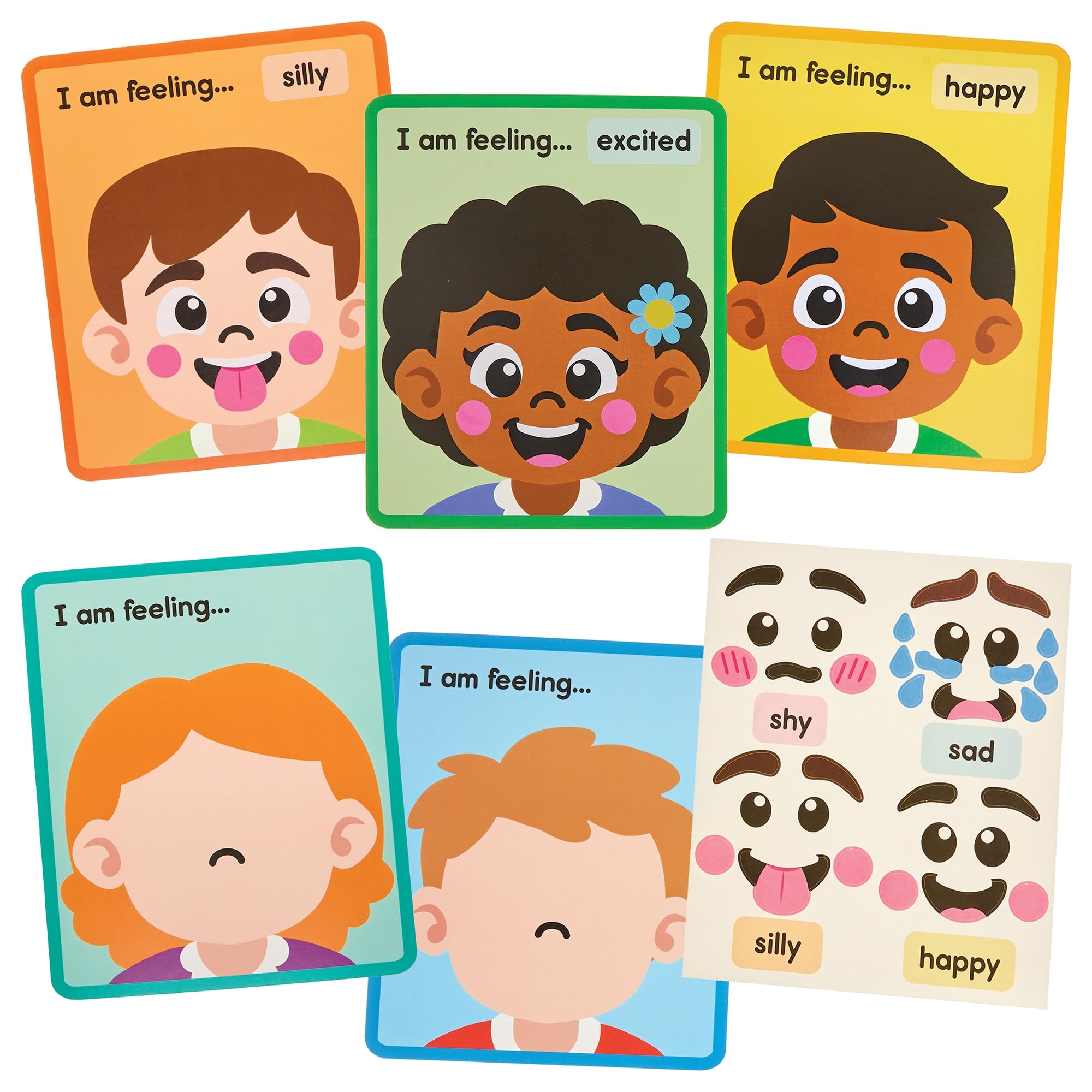 Baker Ross FN428 How I'm Feeling Face Kits - Pack of 8, Educational Arts and Crafts for Kids and Schools