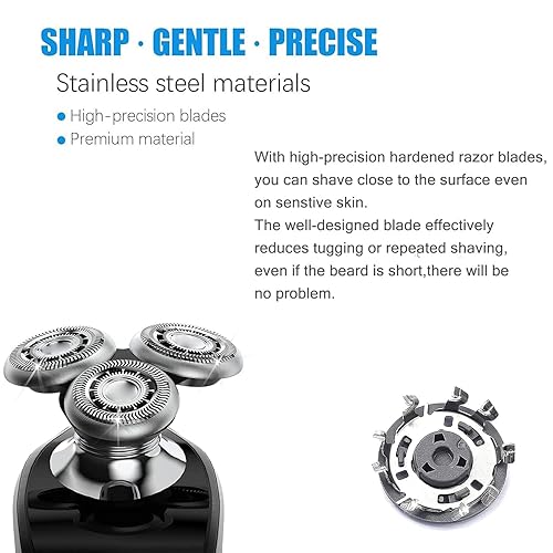Miniatura 2 de SH7062 Cabezales de repuesto para afeitadora eléctrica Philips Norelco Series 7000 S6000 S7000 S7310 7530 y SW670091. Nuevas cuchillas de