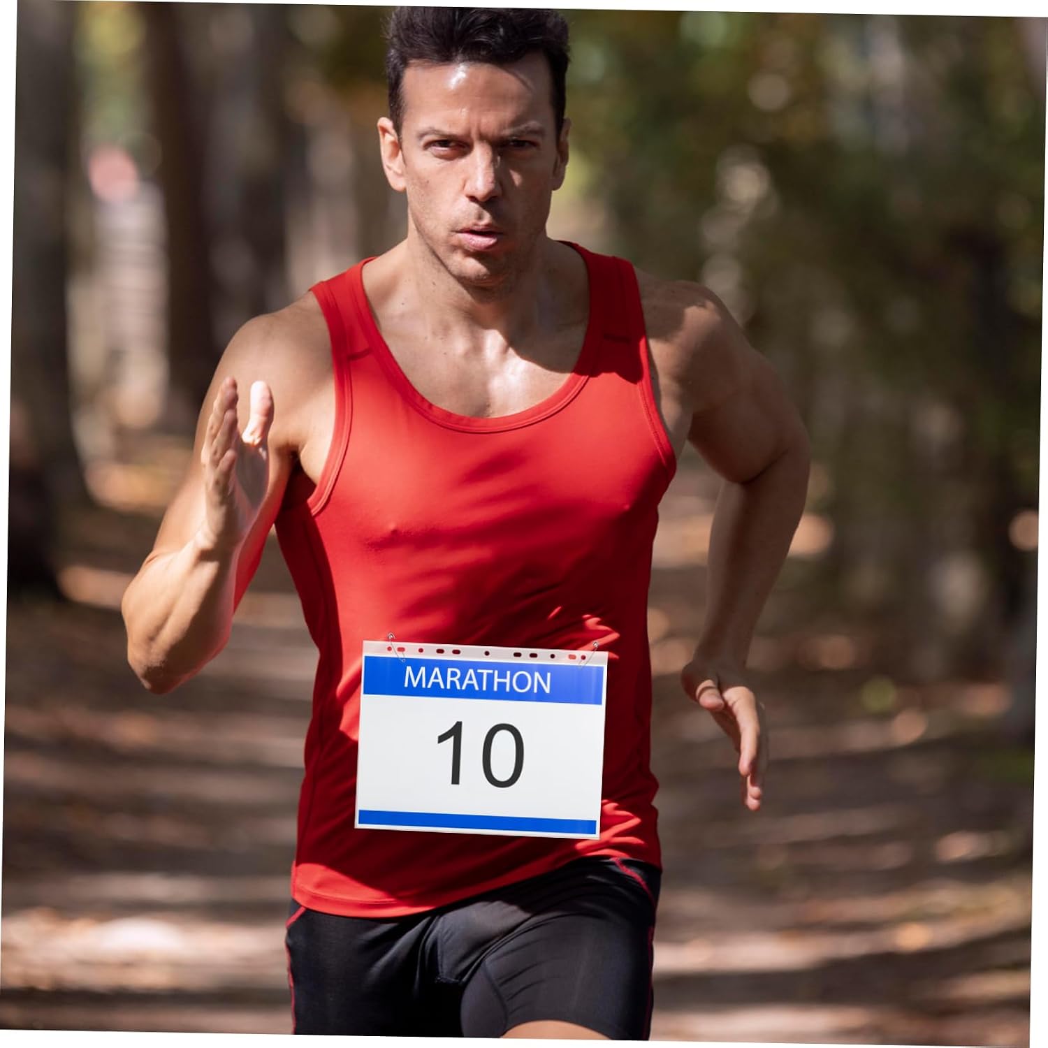 100Pcs Clear Bib Holder for Running Bibs Portable Number Bib Display Bag with Design Durable Material for and Visibility During Races
