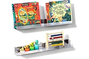 NiHome Clear Acrylic Magnetic Dry Erase Book Shelves