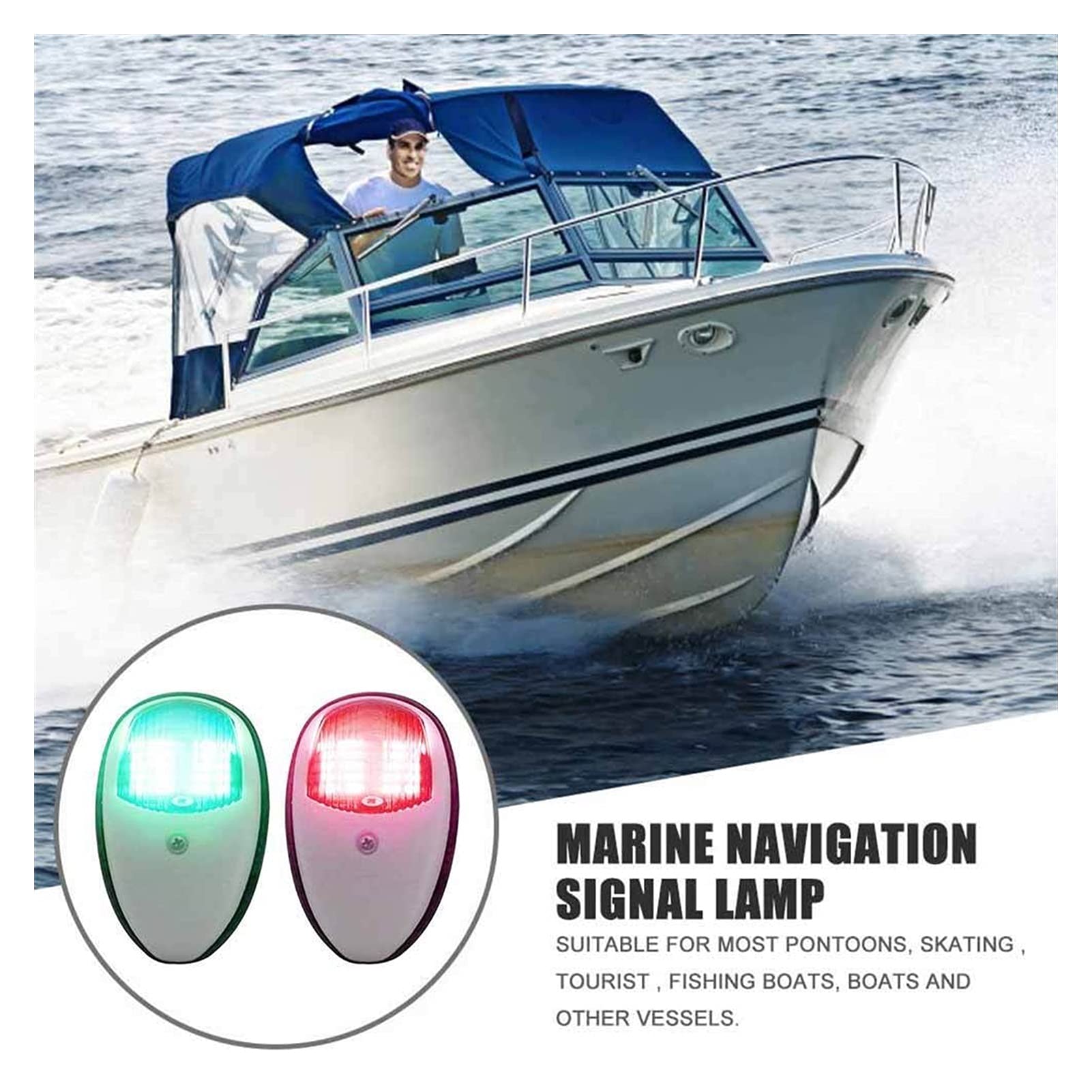 2 pz/set 1 0V-24V. IP66 universale impermeabile GUIDATO Lampada del segnale di avvertimento luminoso navigazione for il camion yacht della barca marina Per la navigazione e la pesca