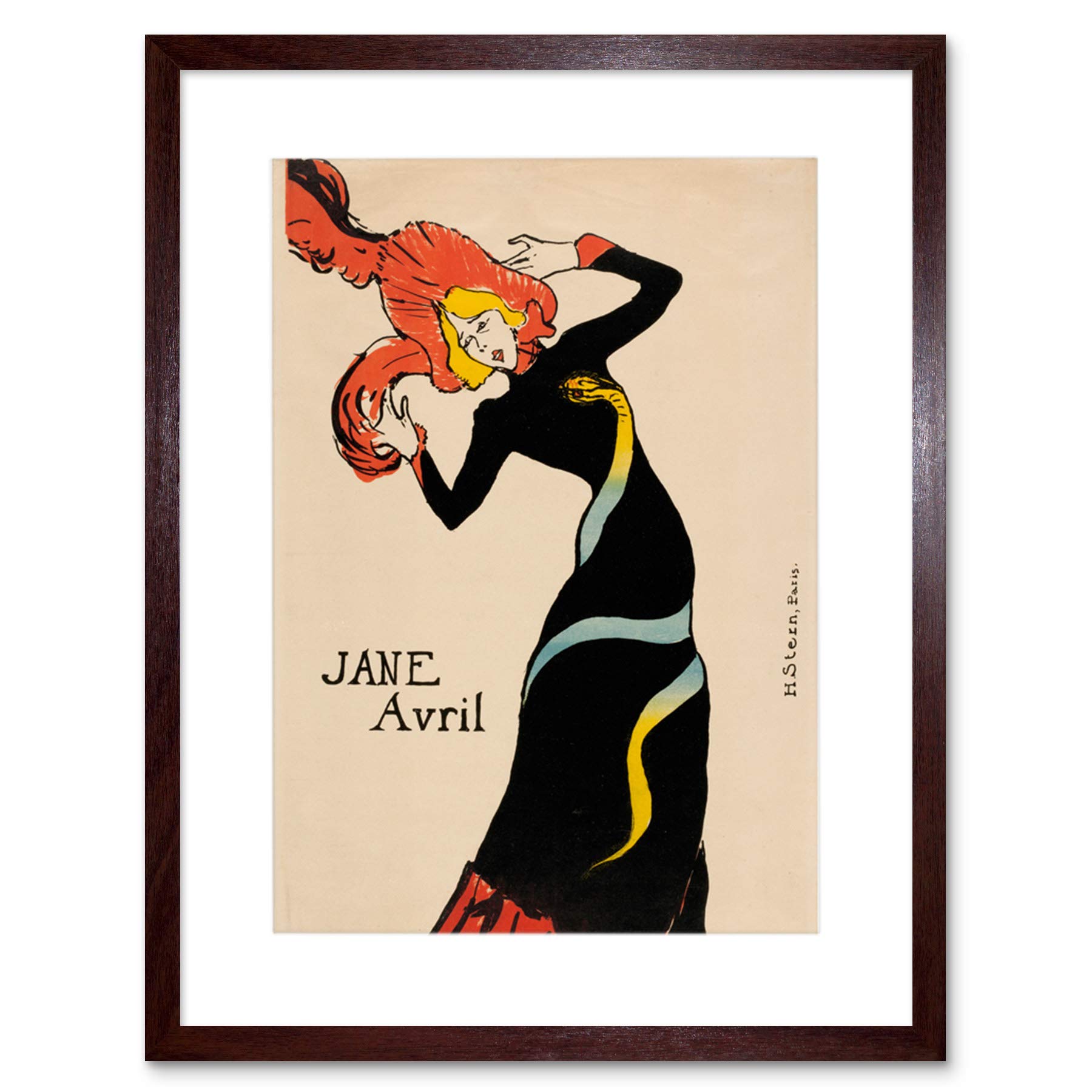 Wee Blue Coo Toulouse Lautrec French Jane Avril Picture Framed Wall Art Print