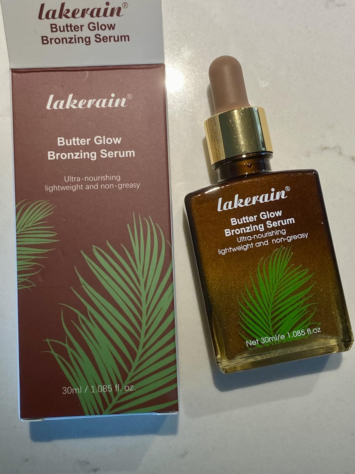 MAEPEOR Butter Glow Bronzing Serum Lightweight Nourishing Brown Bronzing Drops for Face, Natural Sunkissed Complexion - Sunkissed Glow (30ML, Color L01)