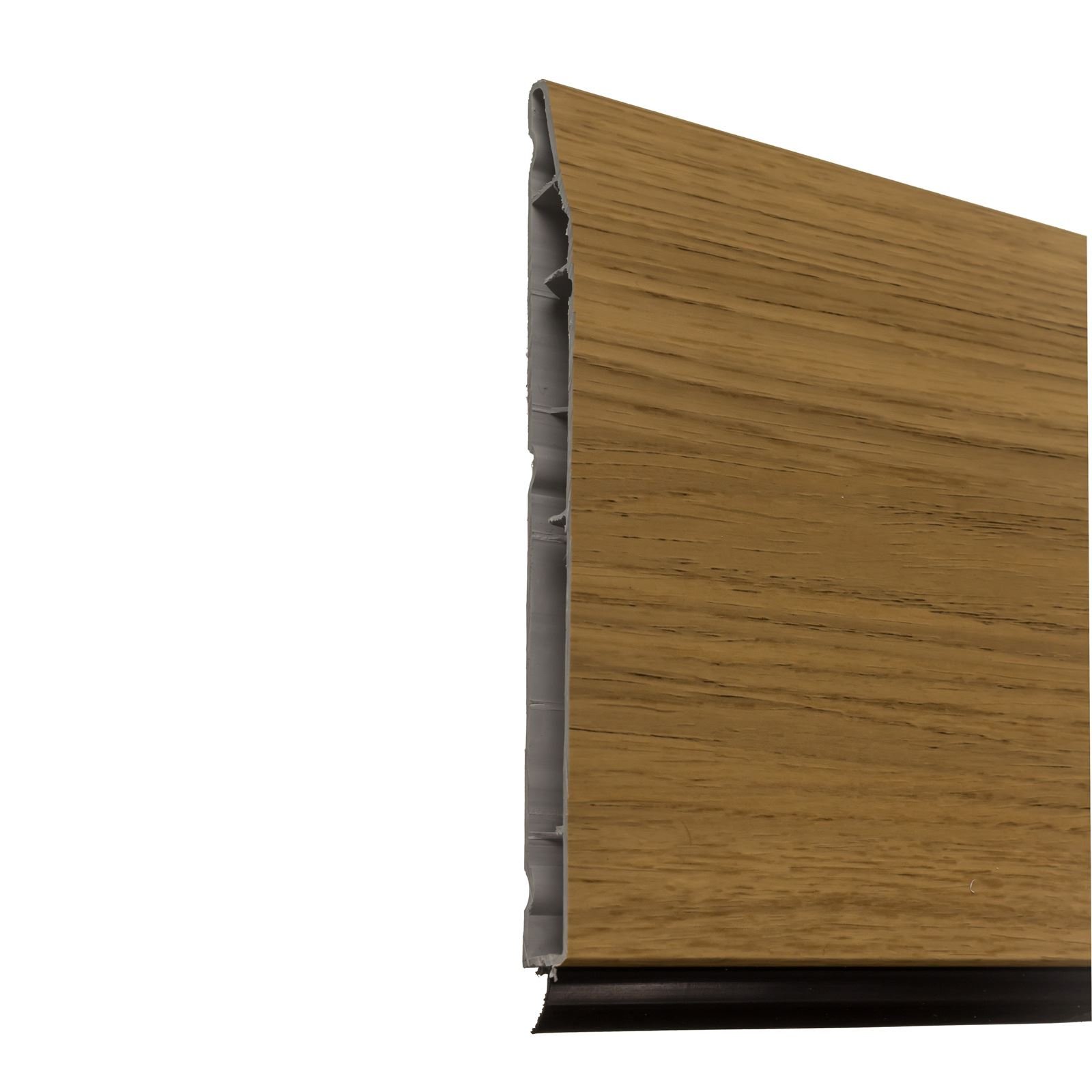 Truly Pvc Supplies English Oak 150Mm 6" Chamfered Skirting Board Upvc 2.5M Long Plastic Roomline