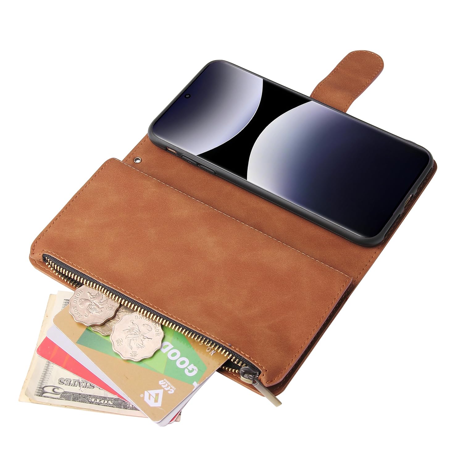Asuwish Handyhülle Für Xiaomi Redmi Note 14 Pro/Pro+/Poco X7 – Klapphülle Mit Kartenfach, Ständer & Band, Schwarz
